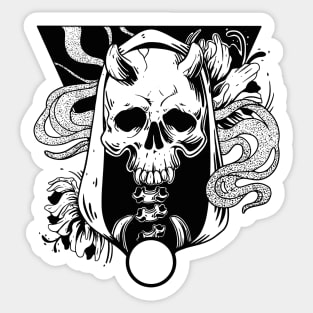 The horned skull Sticker